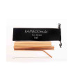 Bamboomaki - Pouch with Metal Stainless Steel Straws Bronze
