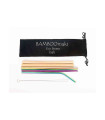 Bamboomaki - Pouch with Rainbow Metal Straws